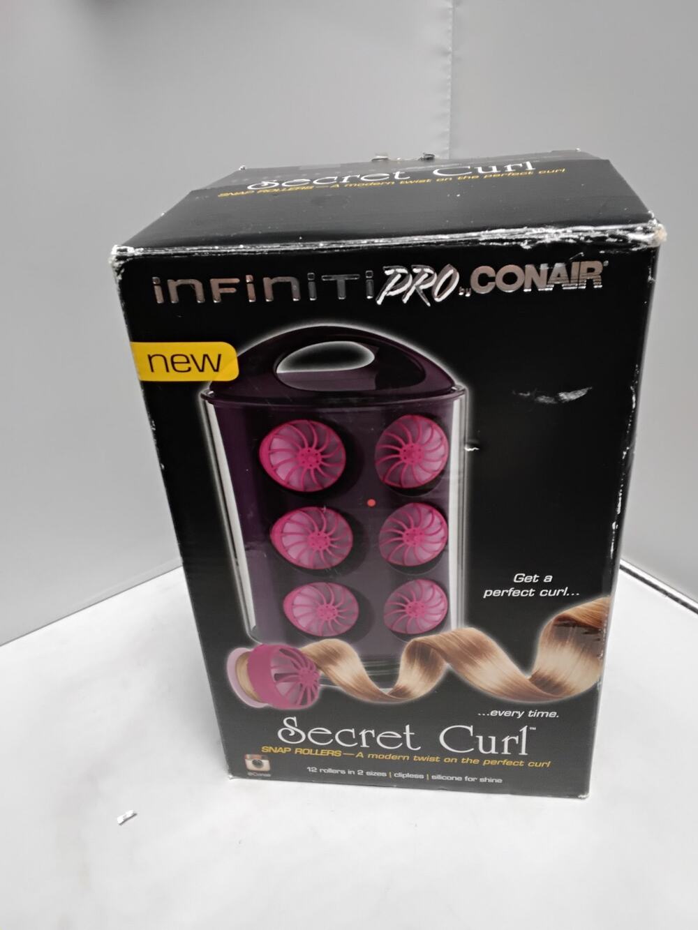 New Snap Curlers by Conair Infiniti model HS63 Hot Rollers 12 curlers 2 sizes